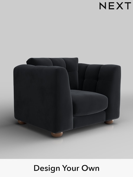 Plush Velvet Easy Clean/Charcoal Grey Jasmine (H37042) | £1,075
