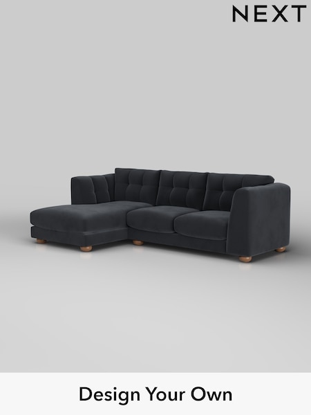 Plush Velvet Easy Clean/Charcoal Grey Jasmine (H37042) | £2,075