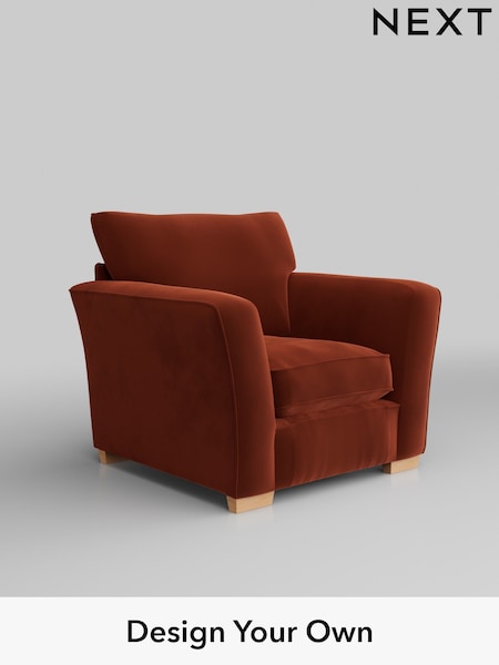 Plush Velvet Easy Clean/Ginger Orange Heath Highback (H37043) | £750