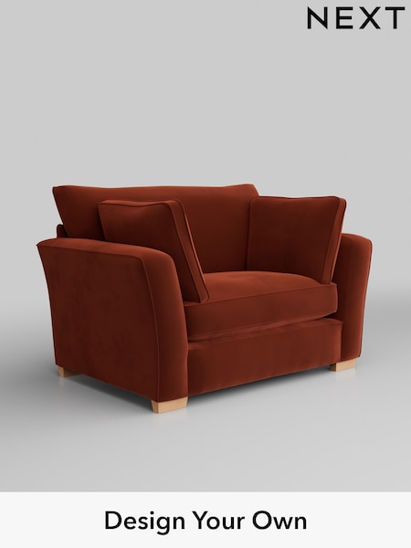 Plush Velvet Easy Clean/Ginger Orange Heath Highback (H37043) | £850