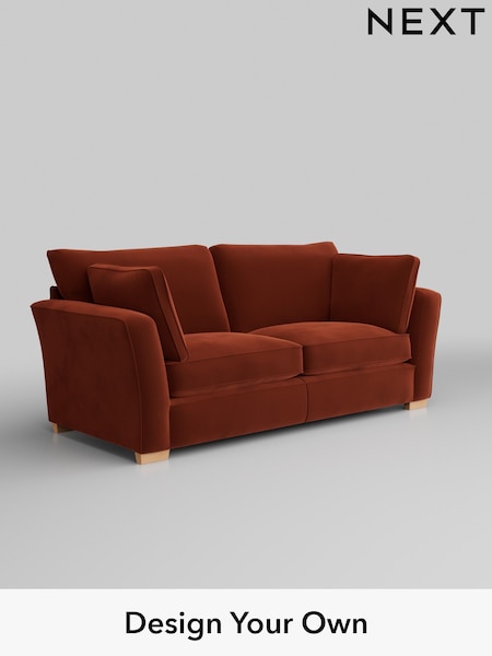 Plush Velvet Easy Clean/Ginger Orange Heath Highback (H37043) | £1,325