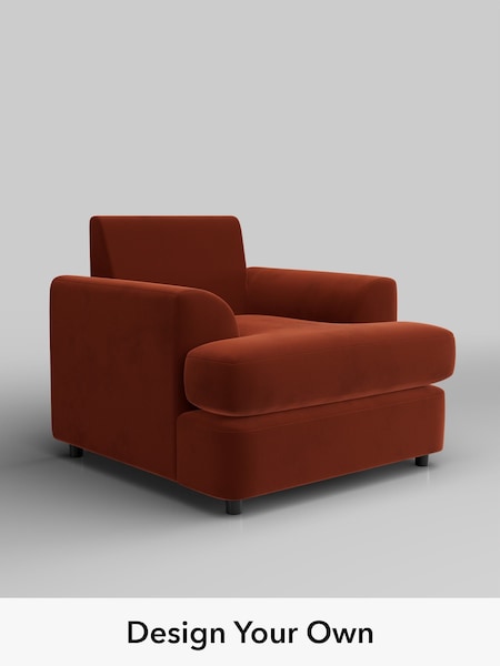 Plush Velvet Easy Clean/Ginger Orange Parker Platform (H37044) | £875