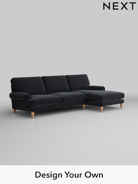 Plush Velvet Easy Clean/Charcoal Grey Erin Deep Relaxed Sit (H37045) | £1,975