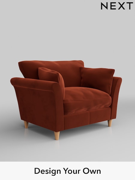 Plush Velvet Easy Clean/Ginger Orange Hartley Relaxed Sit (H37047) | £925