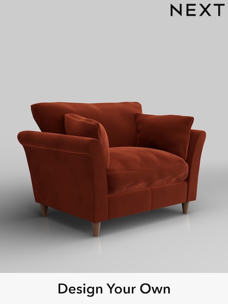 Plush Velvet Easy Clean/Ginger Orange Hartley Relaxed Sit (H37047) | £925