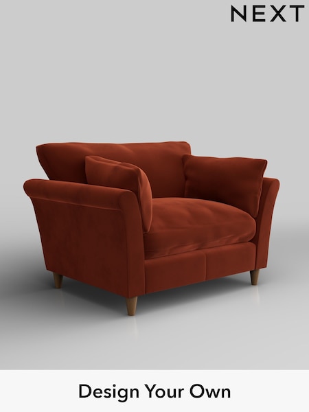 Plush Velvet Easy Clean/Ginger Orange Hartley Relaxed Sit (H37047) | £1,025