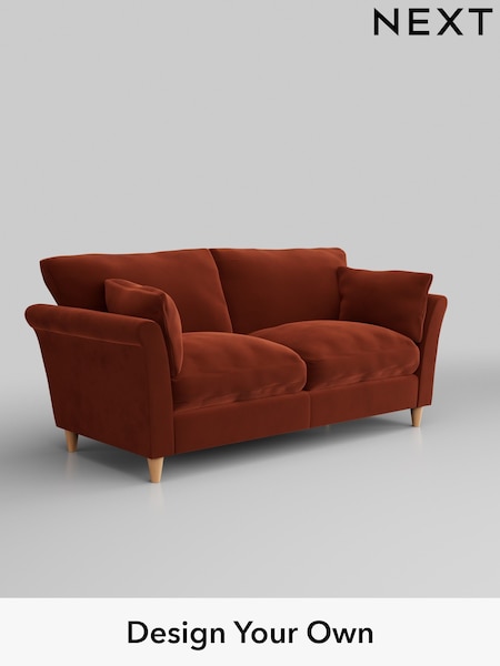 Plush Velvet Easy Clean/Ginger Orange Hartley Relaxed Sit (H37047) | £1,275