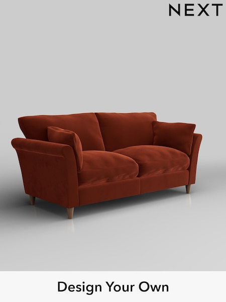 Plush Velvet Easy Clean/Ginger Orange Hartley Relaxed Sit (H37047) | £1,275
