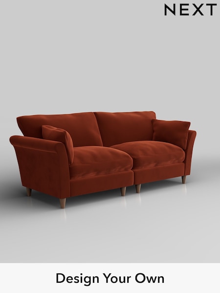 Plush Velvet Easy Clean/Ginger Orange Hartley Relaxed Sit (H37047) | £1,375