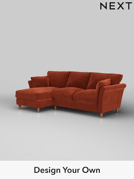 Plush Velvet Easy Clean/Ginger Orange Hartley Relaxed Sit (H37047) | £1,899