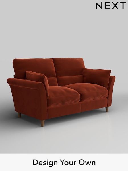 Plush Velvet Easy Clean/Ginger Orange Hartley Highback Relaxed Sit (H37048) | £1,225