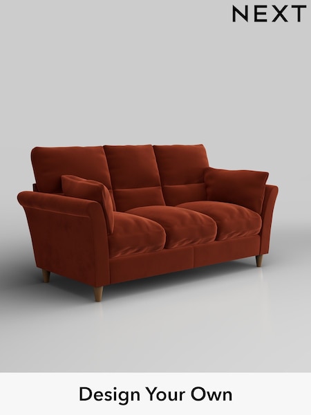 Plush Velvet Easy Clean/Ginger Orange Hartley Highback Relaxed Sit (H37048) | £1,325