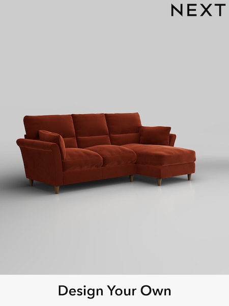 Plush Velvet Easy Clean/Ginger Orange Hartley Highback Relaxed Sit (H37048) | £1,950