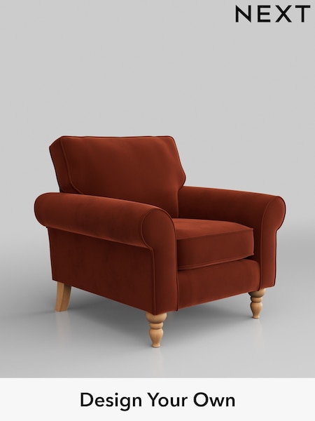 Plush Velvet Easy Clean/Ginger Orange Mallory (H37049) | £625