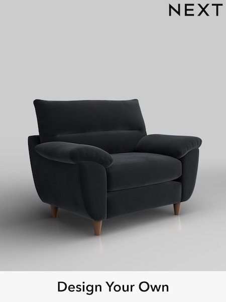 Plush Velvet Easy Clean/Charcoal Grey Elliot Highback (H37053) | £775