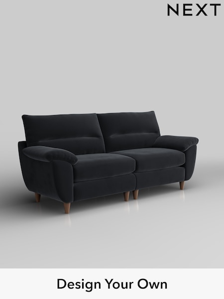 Plush Velvet Easy Clean/Charcoal Grey Elliot Highback (H37053) | £1,275