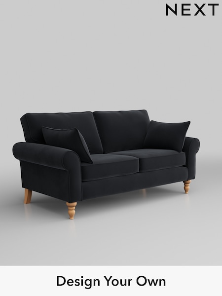 Plush Velvet Easy Clean/Charcoal Grey Mallory (H37054) | £899