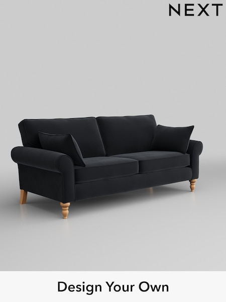 Plush Velvet Easy Clean/Charcoal Grey Mallory (H37054) | £999