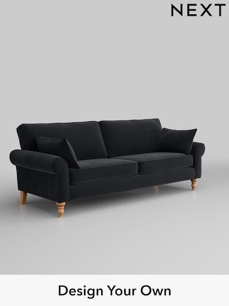 Plush Velvet Easy Clean/Charcoal Grey Mallory (H37054) | £1,099