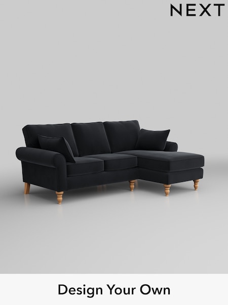 Plush Velvet Easy Clean/Charcoal Grey Mallory (H37054) | £1,475