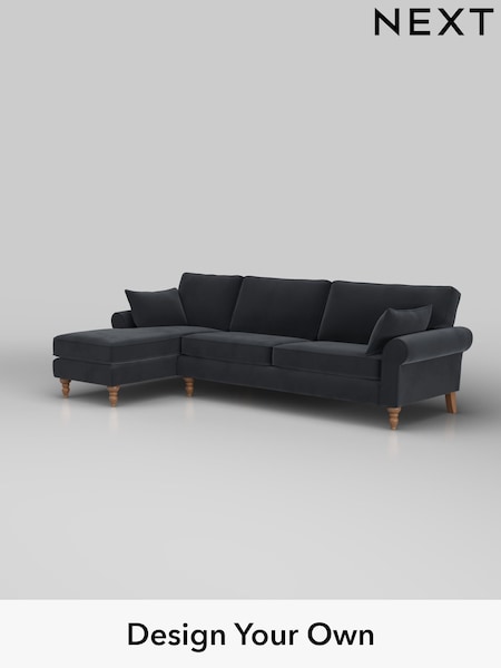 Plush Velvet Easy Clean/Charcoal Grey Mallory (H37054) | £1,575