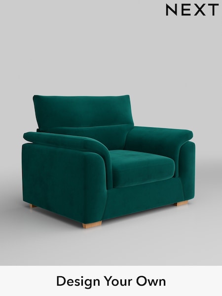 Plush Velvet Easy Clean/Juniper Green Hayden Highback (H37055) | £850