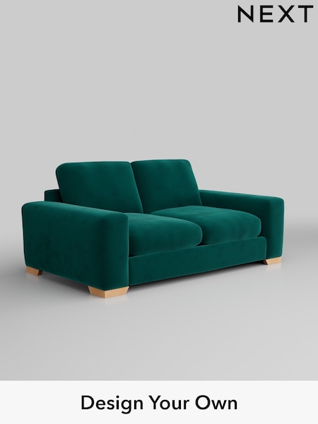 Plush Velvet Easy Clean/Juniper Green Houghton Deep Relaxed Sit (H37056) | £1,325
