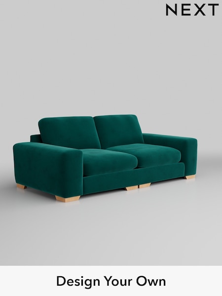 Plush Velvet Easy Clean/Juniper Green Houghton Deep Relaxed Sit (H37056) | £1,525