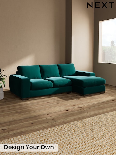 Plush Velvet Easy Clean/Juniper Green Houghton Deep Relaxed Sit (H37056) | £2,125