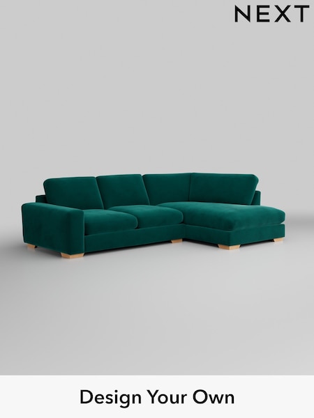 Plush Velvet Easy Clean/Juniper Green Houghton Deep Relaxed Sit (H37056) | £2,250