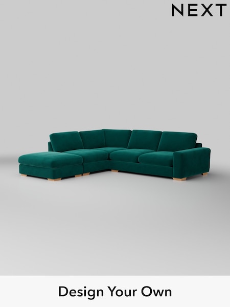 Plush Velvet Easy Clean/Juniper Green Houghton Deep Relaxed Sit (H37056) | £2,675