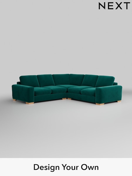 Plush Velvet Easy Clean/Juniper Green Houghton Deep Relaxed Sit (H37056) | £2,825