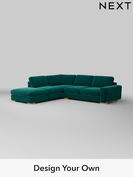 Plush Velvet Easy Clean/Juniper Green Houghton Deep Relaxed Sit (H37056) | £2,625