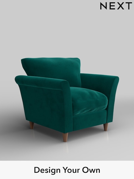Plush Velvet Easy Clean/Juniper Green Hartley Relaxed Sit (H37057) | £825