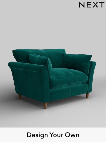Plush Velvet Easy Clean/Juniper Green Hartley Relaxed Sit (H37057) | £1,025