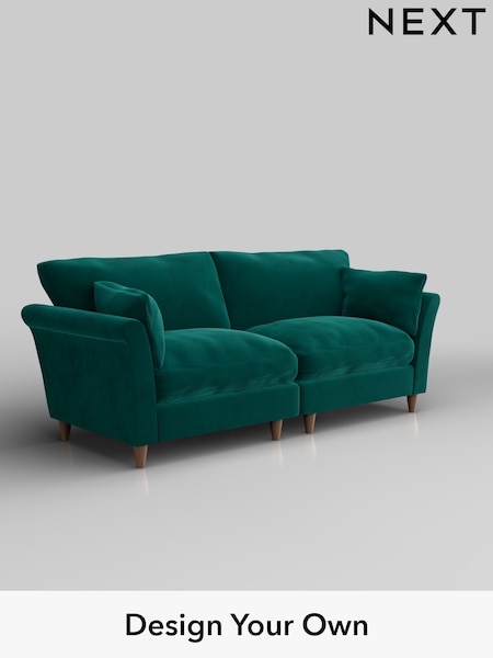 Plush Velvet Easy Clean/Juniper Green Hartley Relaxed Sit (H37057) | £1,375