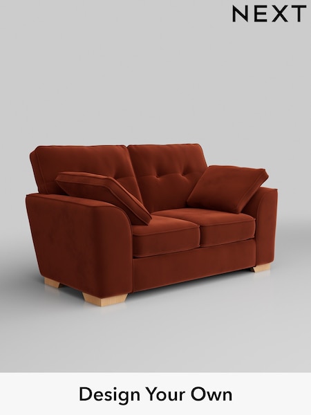 Plush Velvet Easy Clean/Ginger Orange Stamford Buttoned Back (H37059) | £1,099