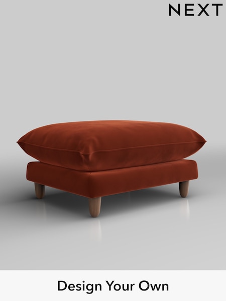 Plush Velvet Easy Clean/Ginger Orange Noa Deep Relaxed Sit (H37060) | £525