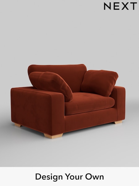 Plush Velvet Easy Clean/Ginger Orange N Premium The Snuggle Grand (H37061) | £1,599