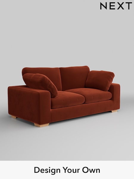 Plush Velvet Easy Clean/Ginger Orange N Premium The Snuggle Grand (H37061) | £1,799