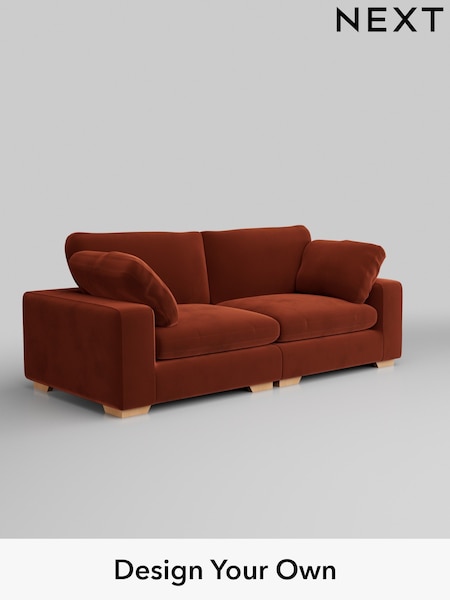 Plush Velvet Easy Clean/Ginger Orange N Premium The Snuggle Grand (H37061) | £1,899