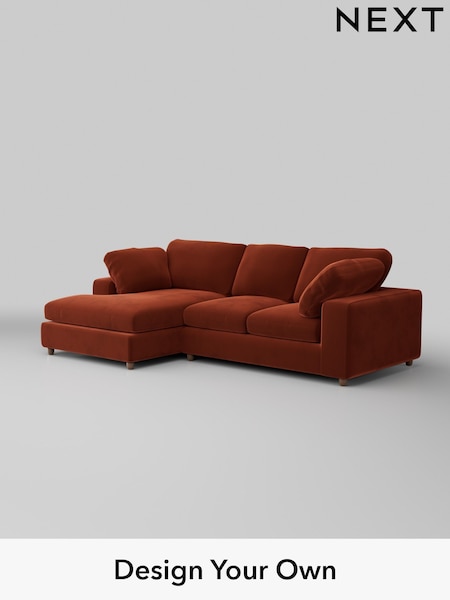 Plush Velvet Easy Clean/Ginger Orange N Premium The Snuggle Grand (H37061) | £2,575
