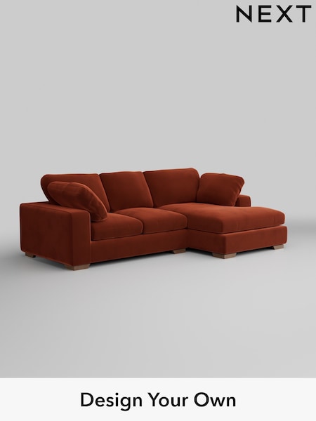 Plush Velvet Easy Clean/Ginger Orange N Premium The Snuggle Grand (H37061) | £2,575
