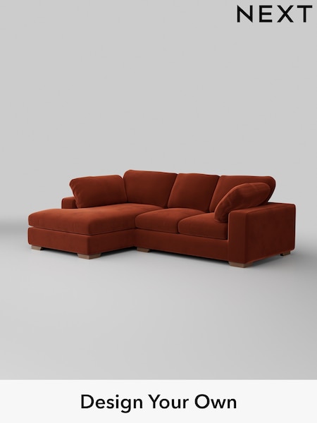 Plush Velvet Easy Clean/Ginger Orange N Premium The Snuggle Grand (H37061) | £2,650