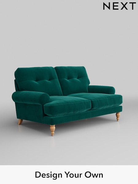 Plush Velvet Easy Clean/Juniper Green Erin Buttoned Back Deep Relaxed Sit (H37063) | £1,225