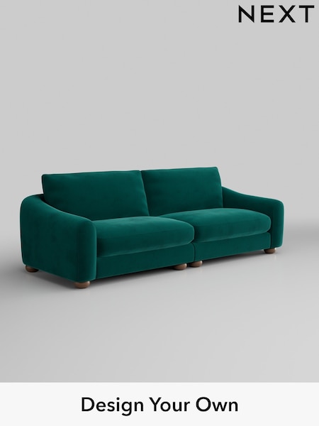 Plush Velvet Easy Clean/Juniper Green Arches (H37064) | £1,425