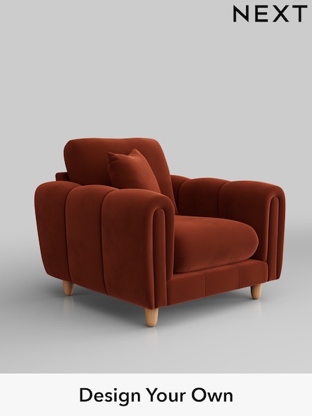 Plush Velvet Easy Clean/Ginger Orange Odella (H37066) | £875