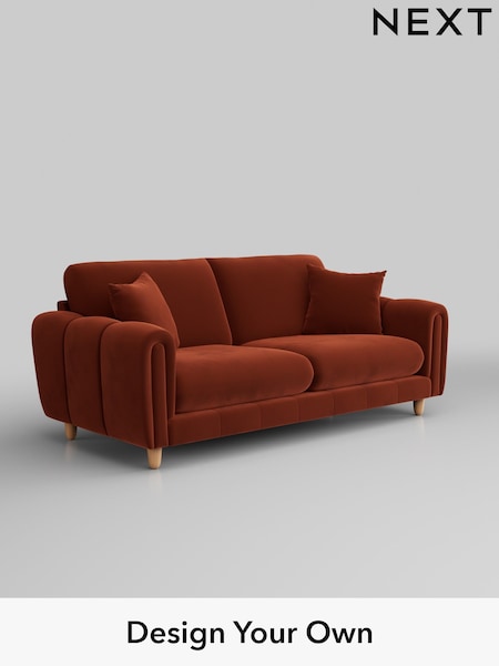 Plush Velvet Easy Clean/Ginger Orange Odella (H37066) | £1,375