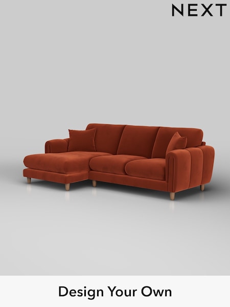 Plush Velvet Easy Clean/Ginger Orange Odella (H37066) | £1,950