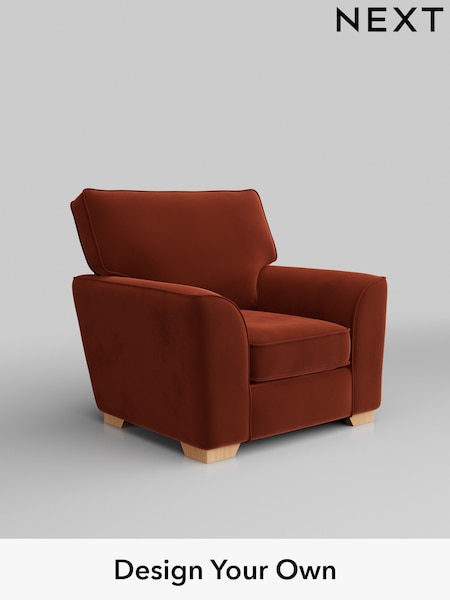 Plush Velvet Easy Clean/Ginger Orange Stamford (H37067) | £750